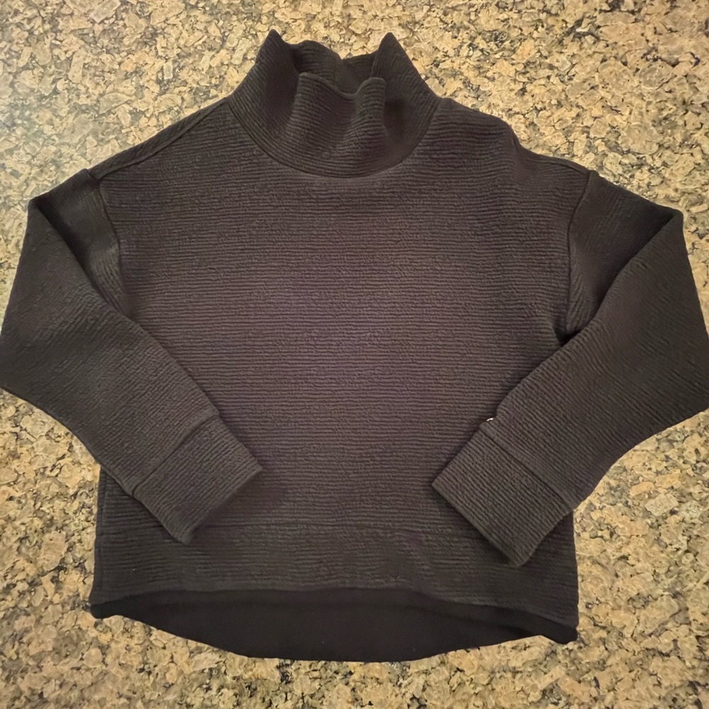 CALIA fleece lined funnel neck sweatshirt black
